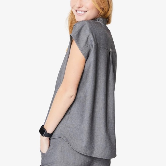 FIGS scrubs womens Rafaela top XXL graphite - Picture 2 of 5